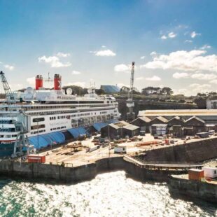 Bolette completed dry dock in Falmouth, UK